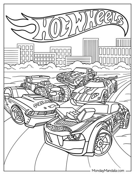 Hot Wheels Coloring Pages (Free PDF Printables)